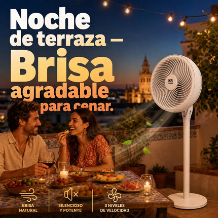 Ventilatore a piantana, ventilatore per la circolazione dell'aria, tre livelli di velocità regolabili, altezza regolabile, funzionamento super silenzioso