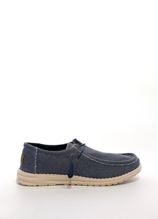 Scarpe casual da uomo in tela con punta a mocassino, leggere e comode, per tutti i giorni