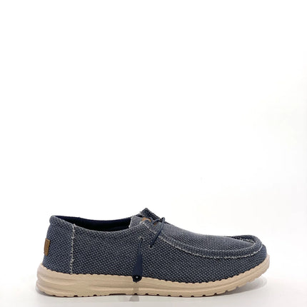 Scarpe casual da uomo in tela con punta a mocassino, leggere e comode, per tutti i giorni