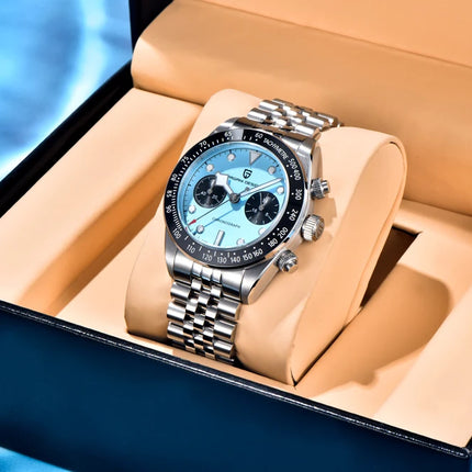 PAGANI DESIGN Nuovo orologio da uomo Panda, orologio sportivo cronografo al quarzo di lusso, vetro zaffiro AR, luminoso, impermeabile, consegna locale UE