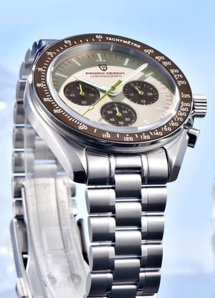 Orologi da uomo PAGANI DESIGN Moon, orologi da polso al quarzo di lusso di alta gamma, cronografo sportivo, orologio da uomo con specchio in vetro zaffiro AR, impermeabile, leggero, vetro in ceramica, regalo alla moda per uom