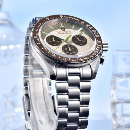 Orologi da uomo PAGANI DESIGN Moon, orologi da polso al quarzo di lusso di alta gamma, cronografo sportivo, orologio da uomo con specchio in vetro zaffiro AR, impermeabile, leggero, vetro in ceramica, regalo alla moda per uom