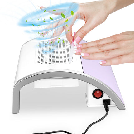Professional Portable Multi-function 80W Nail Dust Removal Lighting Intelligent 4-in-1 Nail Lamp Grinder Dust Collector Machine
