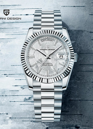 Nuovo Orologio da Uomo di Lusso DD36 2026 PAGANI DESIGN Automatico da Uomo con Quadrante in Meteorite Bianco Meccanico con Protezione in Zaffiro AR Data Sportivo Spedizione Locale