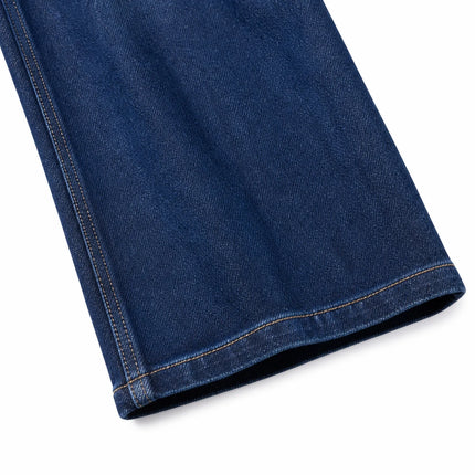 Woman High Waist Wide Leg Jeans Dark Blue Classic Wash Denim Elastic Soft Fit Modern Casual Ideal For Daily Outing And Urban Look Values The Silhouette Hails Legs YW1190