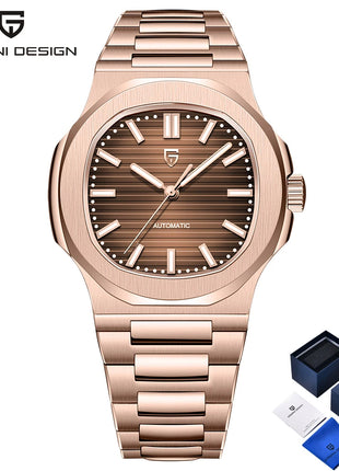 Nuovo Orologio da Uomo di Lusso PAGANI DESIGN 2026 Rosa Oro ST6 Automatico Meccanico con Protezione Luminosa e Vetro Zaffiro AR - Regalo Perfetto