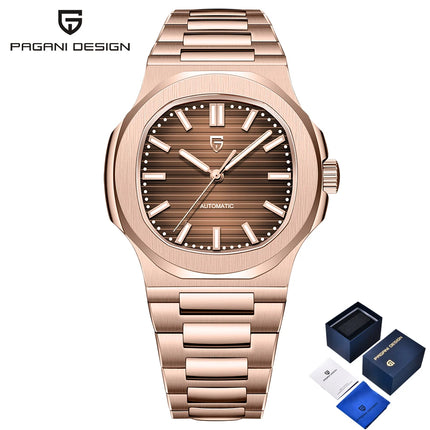 Nuovo Orologio da Uomo di Lusso PAGANI DESIGN 2026 Rosa Oro ST6 Automatico Meccanico con Protezione Luminosa e Vetro Zaffiro AR - Regalo Perfetto