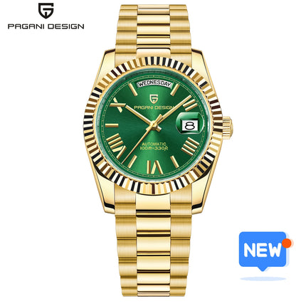 Orologi da uomo PAGANI DESIGN DD36 Gold, orologio automatico di lusso da uomo, vetro zaffiro AR, orologio da polso meccanico, consegna dal magazzino UE.