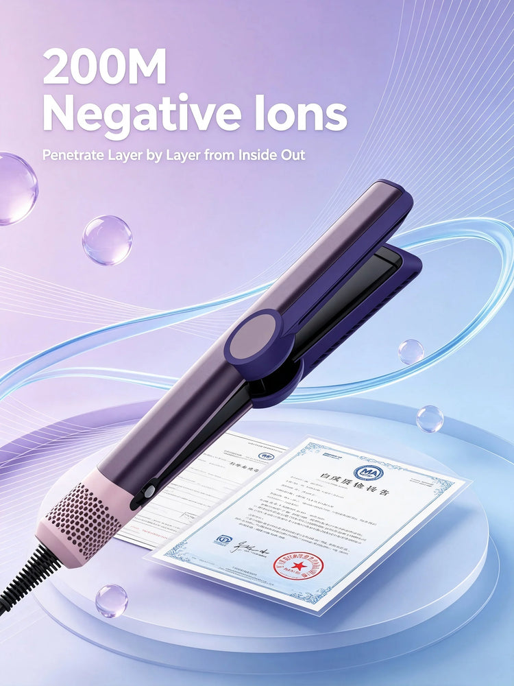 SenCiciMen 2 in 1 Air Straightener & Hair Dryer Negative Ion Flat Iron Salon-Quality Results For Lock in Moisture & Shine Hair Hot Styling Tools For Women Gift