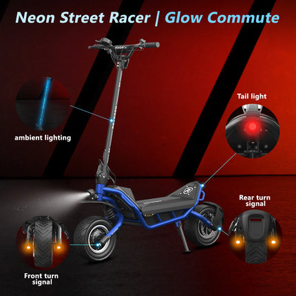 SUNNIGOO X3 Potente Monopattino Elettrico 1800W Motore ad Alta Potenza 60V 28.6Ah Batteria Grande Capacità Doppia Modalità di Guida Velocità Massima 65KM/H Veicolo per Pendolari a Lungo Raggio Pneumatici Fuoristrada da 11