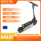 Monopattino Elettrico Pieghevole per Adulti OOTD T10, Motore da 900W e Batteria da 13.5Ah, Autonomia 45-60km, Ruote da 11 Pollici per Tutti i Terreni