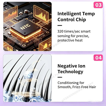 SenCiciMen 6 in 1 Professional Hot Air Styler Negative Ion Multi Hair Styler Set for Auto Curling Hair Styling Tools For Fast Drying, Curling, Volumizing &  Smooth Best Gift for Women