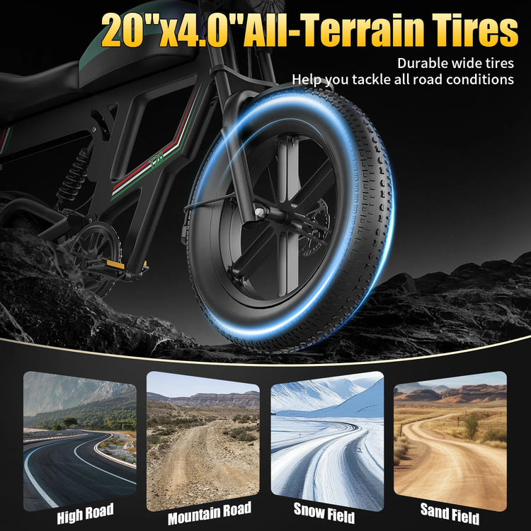 Bicicletta elettrica da fuoristrada con motore brushless da 1800W, mountain bike, snowbike, completamente adatta per la guida su tutti i tipi di strada, bicicletta elettrica per adulti