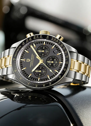 Orologio al Quarzo PAGANI DESIGN per Uomo, Orologio Goldmoon VK63, Cronografo Sportivo, Vetro Zaffiro AR, Luminoso, Impermeabile