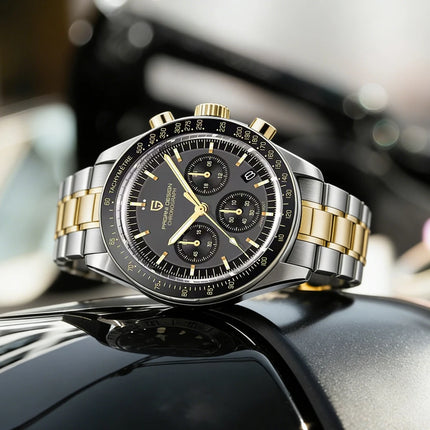 Orologio al Quarzo PAGANI DESIGN per Uomo, Orologio Goldmoon VK63, Cronografo Sportivo, Vetro Zaffiro AR, Luminoso, Impermeabile
