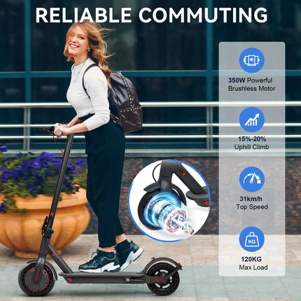Scooter elettrico JUICEASE TX01 per adulti 7.8Ah 350W Motore potente fino a 31KM/H Velocità Smart APP Scooter elettrico con 5.2 chip