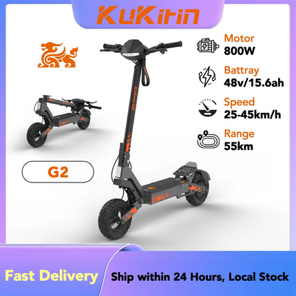 Monopattino Elettrico Kukirin G2 per Adulti, Motore 800W, Batteria 48V15.6Ah, Velocità 25-45 km/h, Autonomia 55km, Pieghevole in 10 Secondi, E-Scooter per Tutti i Terreni platinumshop