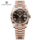 Nuovo orologio da uomo DESIGN PAGANI, orologio automatico di lusso in oro rosa per uomo, orologi meccanici con bracciale, specchio in zaffiro AR, impermeabile, con data, regalo per uomo d'affari