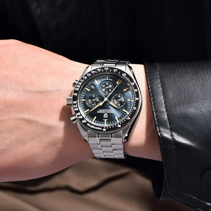 PAGANI DESIGN Nuovo Orologio da Uomo di Lusso al Quarzo con Vetro Zaffiro AR, Cronografo Sportivo Impermeabile 500 ATM, Movimento Giapponese, Luminoso, in Acciaio 316L