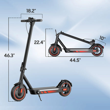 Monopattino elettrico HiQiS V10 pro con motore da 600W, batteria 36V15Ah, velocità 40KM/H, autonomia 45KM, pneumatici da 10 pollici, pieghevole, per adulti, con app.