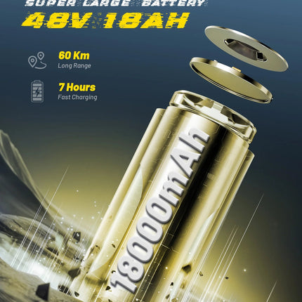 18Ah Monopattino Elettrico, OOTD T10, Motore Max 900W e Batteria 18Ah/13.5Ah, Autonomia 45-60km, Ruote All-Terrain da 11 Pollici platinumshop