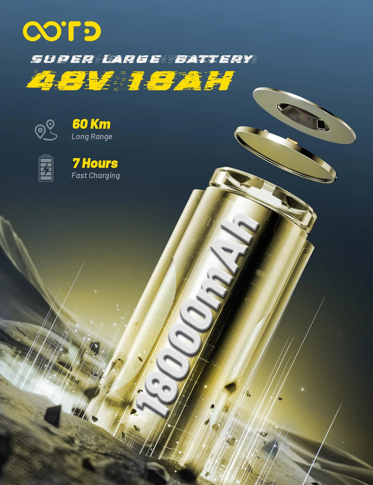 18Ah Monopattino Elettrico, OOTD T10, Motore Max 900W e Batteria 18Ah/13.5Ah, Autonomia 45-60km, Ruote All-Terrain da 11 Pollici platinumshop