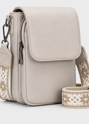 Borsa a tracolla da donna alla moda, design multitasche, tracolla regolabile, mini borsa a spalla