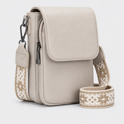 Borsa a tracolla da donna alla moda, design multitasche, tracolla regolabile, mini borsa a spalla