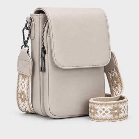 Borsa a tracolla da donna alla moda, design multitasche, tracolla regolabile, mini borsa a spalla