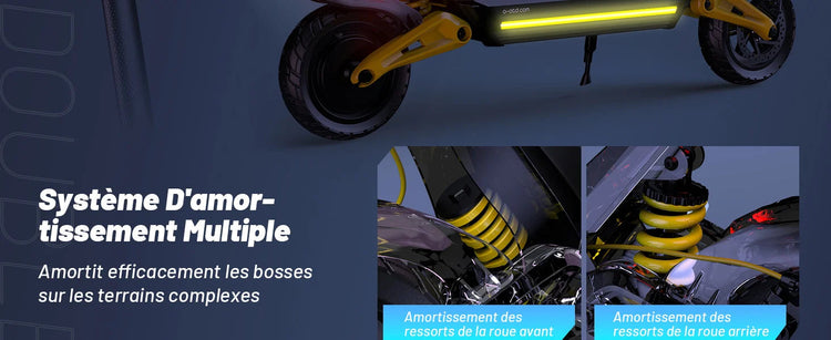 Monopattino Elettrico OOTD S10 10 Pollici con Connessione Bluetooth APP 1400W 48V 20AH 55KM/H Velocità Massima Autonomia 70km Leggero E-scooter con Doppia Sospensione platinumshop