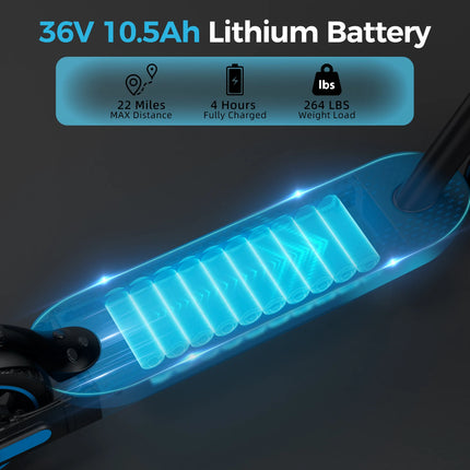 HiQiS V10 E-Scooter 500W Motore 36V 10.5Ah 40KMH Velocità 30KM Gamma Pieghevole EScooter 10 pollici Pneumatico Ad Aria Scooter Elettrico Per Adulti