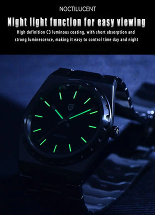 PAGANI DESIGN 2026 Nuovo Orologio al Quarzo Sottile da Uomo 7MM VJ21 37MM Zaffiro Acciaio Inossidabile Impermeabile 10Bar Luminoso C3 Reloj Hombre