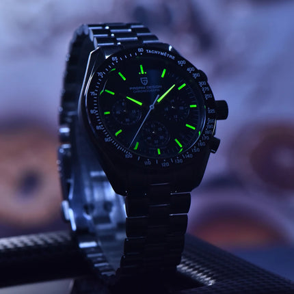 Nuovo Orologio da Uomo PAGANI DESIGN V6 Moon 2026, Orologio al Quarzo di Lusso, Cronografo Sportivo VK63, Vetro Zaffiro AR, Impermeabile, Luminoso, Regalo