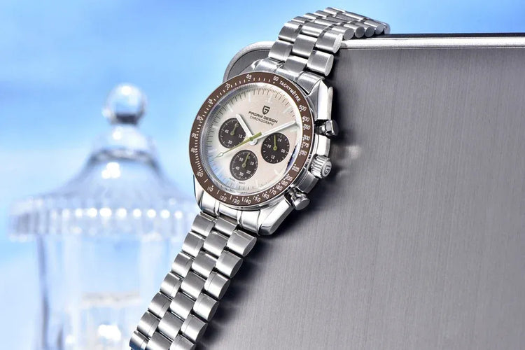 Orologi da uomo PAGANI DESIGN Moon, orologi da polso al quarzo di lusso di alta gamma, cronografo sportivo, orologio da uomo con specchio in vetro zaffiro AR, impermeabile, leggero, vetro in ceramica, regalo alla moda per uom