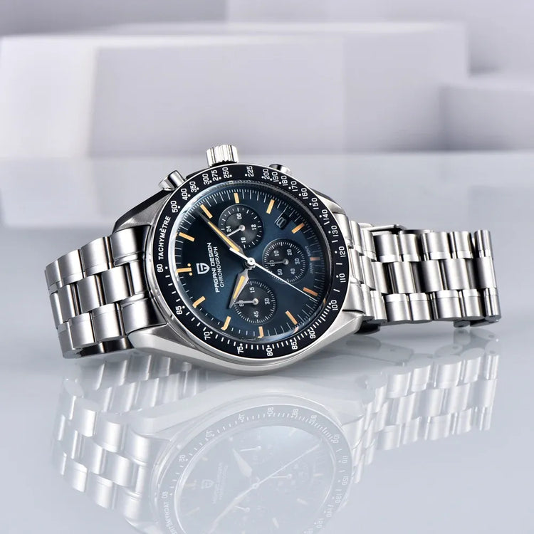 Orologi da uomo PAGANI DESIGN Moon, orologi da polso al quarzo di lusso di alta gamma, cronografo sportivo, orologio da uomo con specchio in vetro zaffiro AR, impermeabile, leggero, vetro in ceramica, regalo alla moda per uom