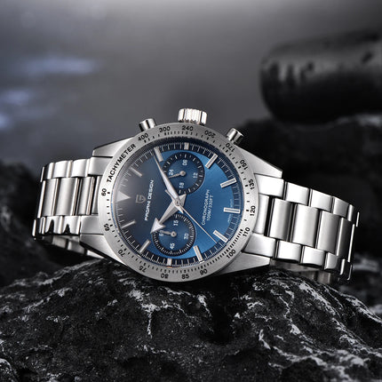 Nuovo orologio da uomo DESIGN PAGANI, stile retrò con lancetta larga, orologio al quarzo di lusso da uomo, cronografo sportivo veloce, movimento VK64, vetro zaffiro AR, consegna locale