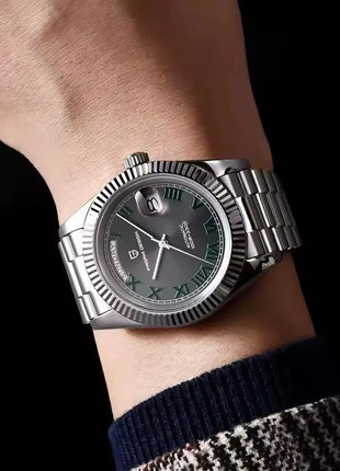 PAGANI DESIGN Nuovo Orologio da Uomo 40mm con Calendario Settimanale, Acciaio Inossidabile, Impermeabile 100M, Vetro Zaffiro AR, Movimento Giapponese di Lusso