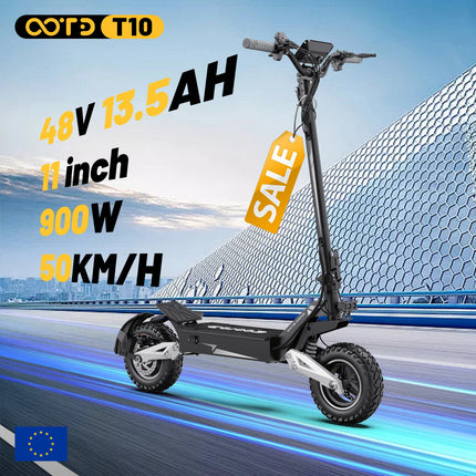 Monopattino Elettrico OOTD T10 900W di Potenza Massima, Batteria 48V 13.5Ah, Display LED, Scooter Elettrico per Adulti