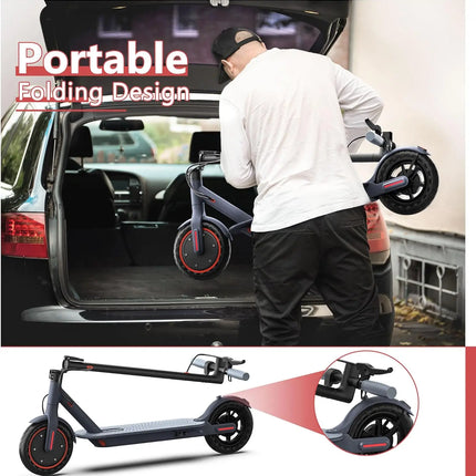 Scooter elettrico 350W Motore 36V 10.4Ah 30km Gamma 8,5 pollici Pneumatico a nido d'ape Monopattini elettrici con app 2026 Regali di Capodanno