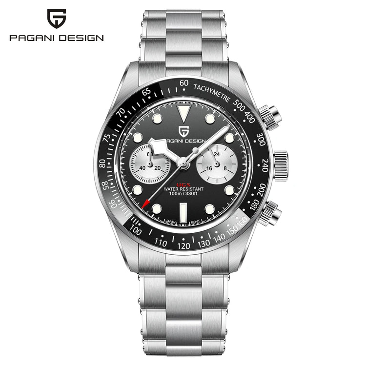 Nuovo Orologio da Uomo PAGANI DESIGN Panda 2026, Marca di Lusso, Orologio al Quarzo, Cronografo Sportivo, Ghiera in Ceramica, Vetro Zaffiro AR, Luminoso, Impermeabile, in Acciaio Inossidabile