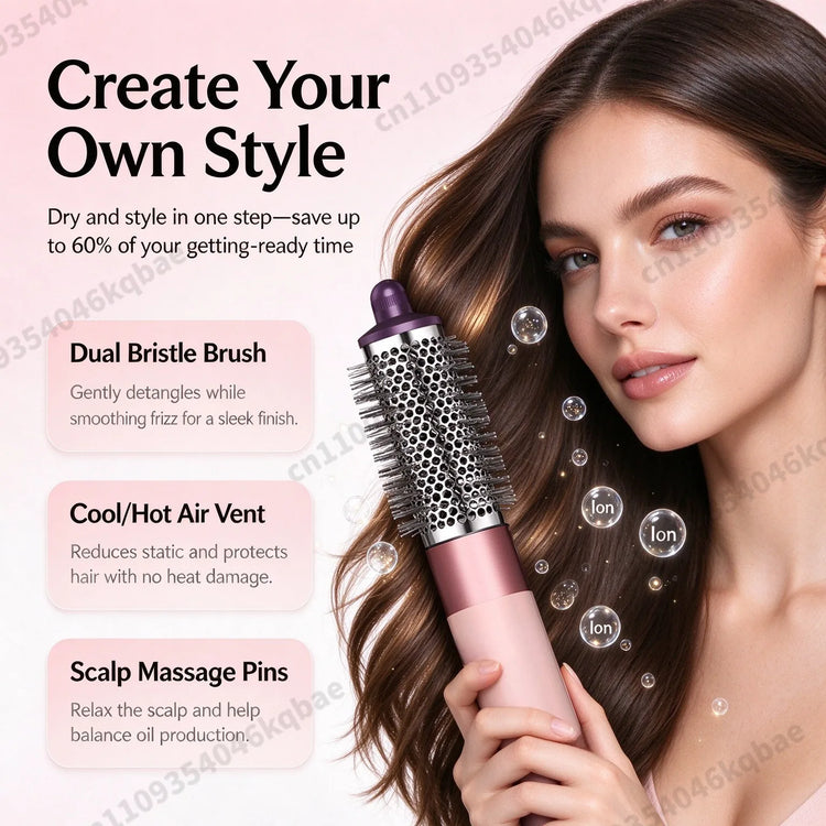 SenCiciMen 6-in-1 Air Multi-Styler 110,000 RPM High-Speed Hair Dryer Brush with Auto-Wrap Curlers Hair Styling Tool Fast Drying, Curling, Volumizing &  Smooth Blowouts and Frizz Gift for Women