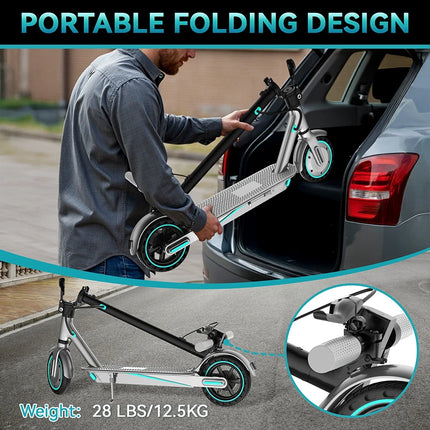 HiQiS V8 E-Scooter 350W Motore 36V 10.5Ah 30KMH Velocità 30KM Lungo Raggio 8.5 pollici A Nido D'ape Pneumatico Pieghevole Scooter Elettrico Per Adulti