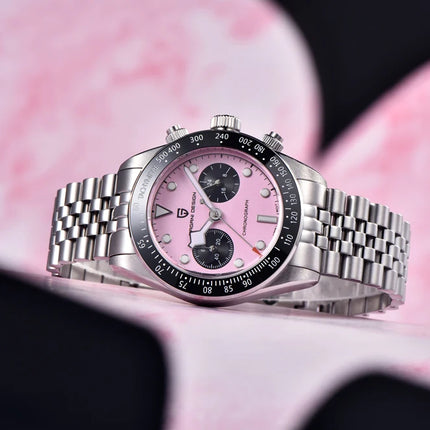 PAGANI DESIGN Nuovo orologio da uomo Panda, orologio sportivo cronografo al quarzo di lusso, vetro zaffiro AR, luminoso, impermeabile, consegna locale UE