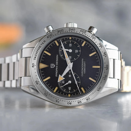 Orologio da Uomo Retrò PAGANI DESIGN 2026, Orologio al Quarzo con Display Lunare, Nuovo Orologio Sportivo Cronografo AR Sapphire VK64, Spedizione Locale