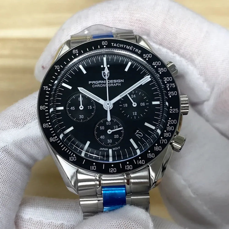 Nuovo orologio da uomo PAGANI DESIGN V6 Moon 2026, orologio al quarzo di lusso VK63 per uomo, impermeabile, cronografo sportivo veloce, vetro AR zaffiro, vetro in ceramica leggera, acciaio inossidabile, orologio alla moda.
