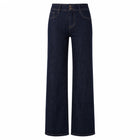 Women's Jeans High Waist Wide Leg Dark Blue Double Button Back Pocket Heart Shape Elegant Comfortable For Work And Outgoing YW‑1891