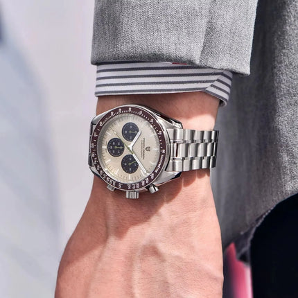 PAGANI DESIGN 2026 Nuovo Orologio da Uomo di Lusso con Vetro Zaffiro AR, Cronografo Sportivo con Quadrante Tachimetro 500, in Acciaio 316L, Luminoso