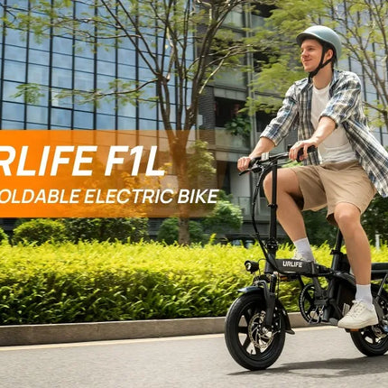 Bicicletta Elettrica Pieghevole per Adulti 14 Pollici, Motore da 500W, Batteria Rimovibile 48V 7.5Ah, Autonomia 65 km, Ricarica Rapida in 3 Ore, Bici Leggera