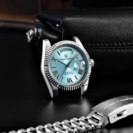 Orologi da uomo Gaphani DESIGN Blu, Orologio automatico di lusso da uomo, Vetro Zaffiro AR, Orologio Meccanico, Consegna da Magazzino Europeo