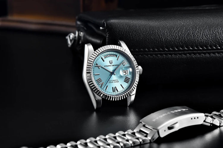 Orologi da uomo Gaphani DESIGN Blu, Orologio automatico di lusso da uomo, Vetro Zaffiro AR, Orologio Meccanico, Consegna da Magazzino Europeo
